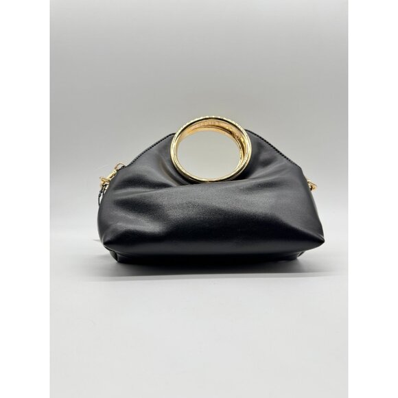 ALDO Kelhanix faux-leather women's round top handle satchel - Black / Gold - Picture 5 of 10